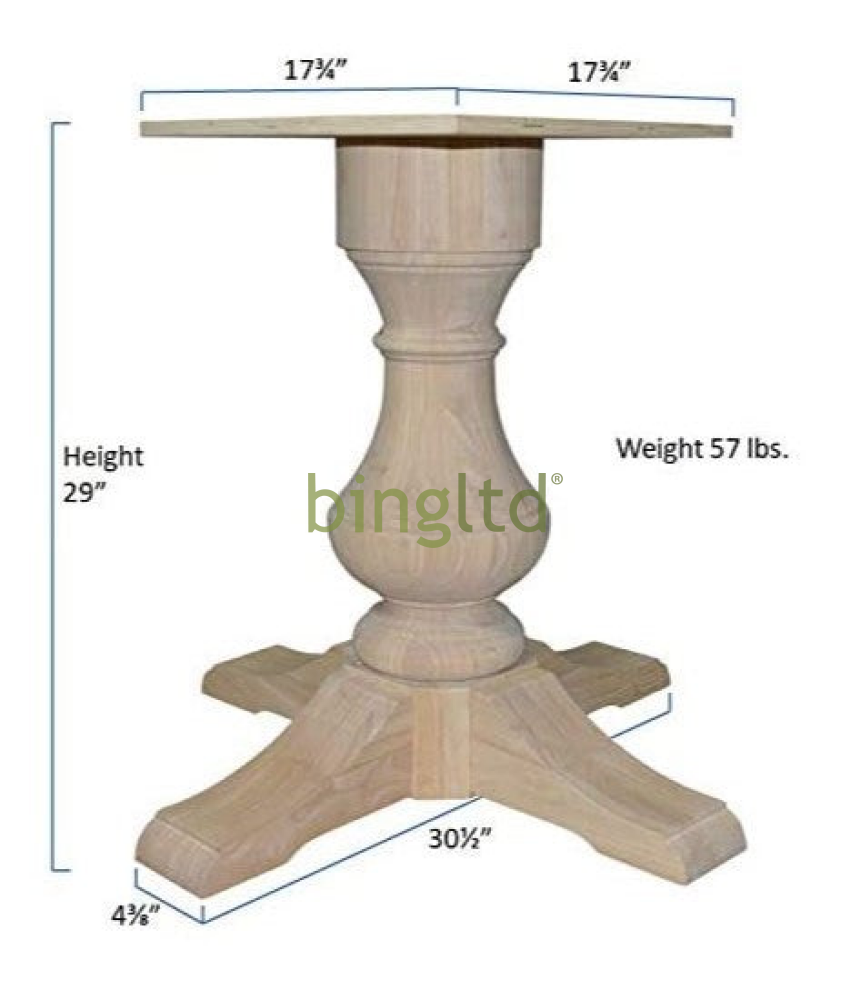 29’ Tall Taylor Round Pedestal Table Base (Pd-R2901-Rw-Unf)
