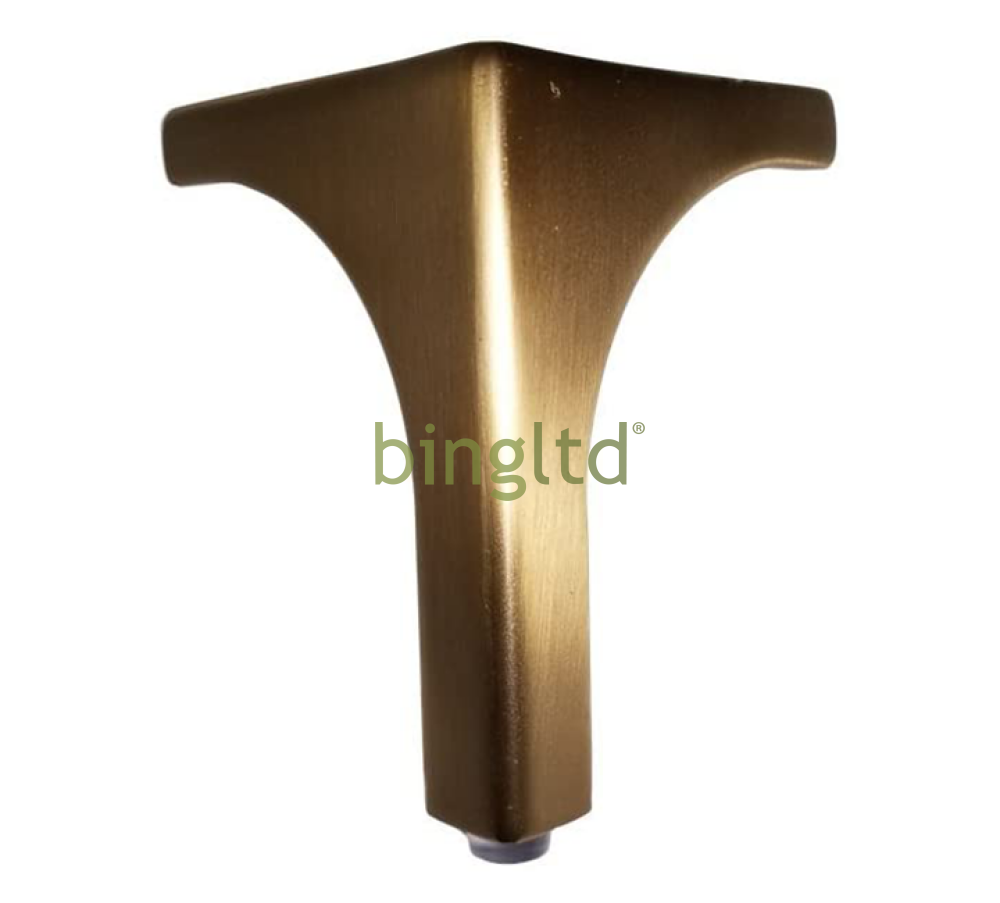 4 1/2’ Brushed Metal Sofa Legs (Ml-45T) Gold / Set Of 1