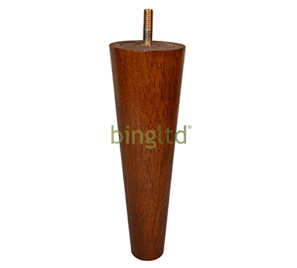 7’ Mid Century Hardwood Sofa Legs (P12740) Brown Mahogany / Set Of 1