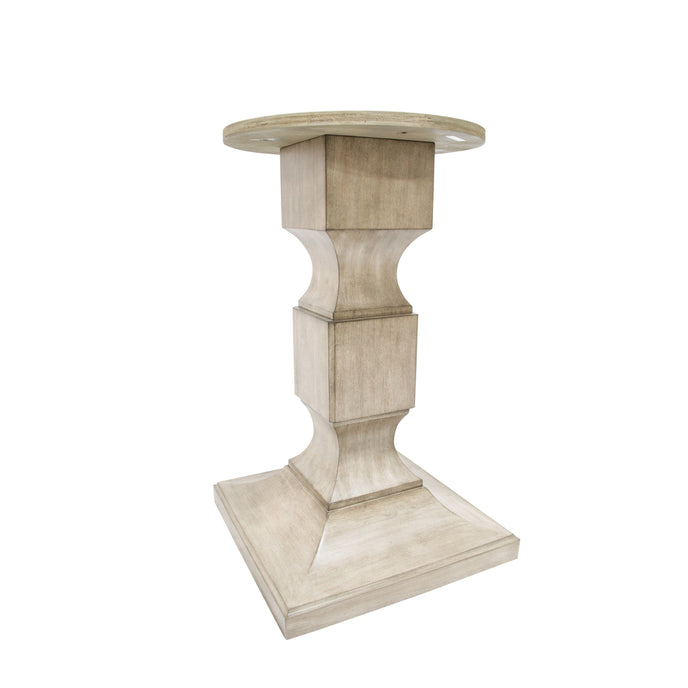 Chelsea Square Pedestal Table Base (Wh-Chelsea(Size)-Color) 28’ Tall / Driftwood Set Of 1
