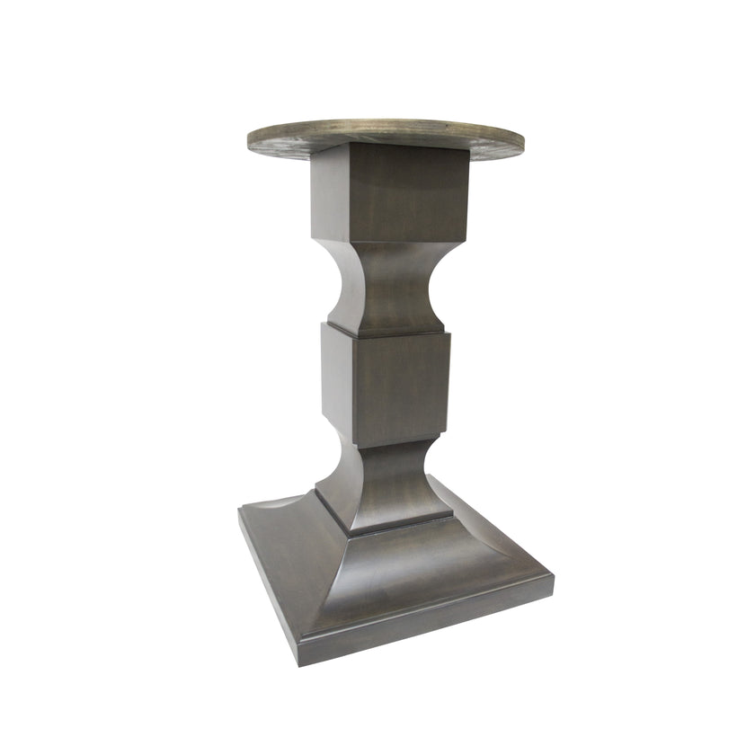 Chelsea Square Pedestal Table Base (Wh-Chelsea(Size)-Color) 28’ Tall / Brown Set Of 1