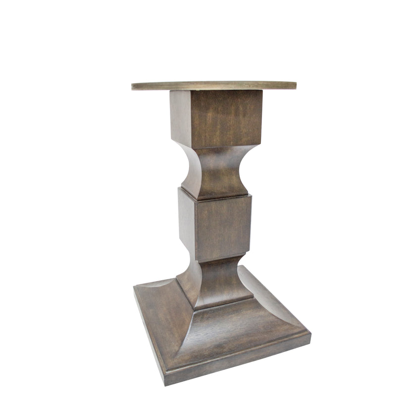 Chelsea Square Pedestal Table Base (Wh-Chelsea(Size)-Color) 28’ Tall / Brushed Brown Set Of 1