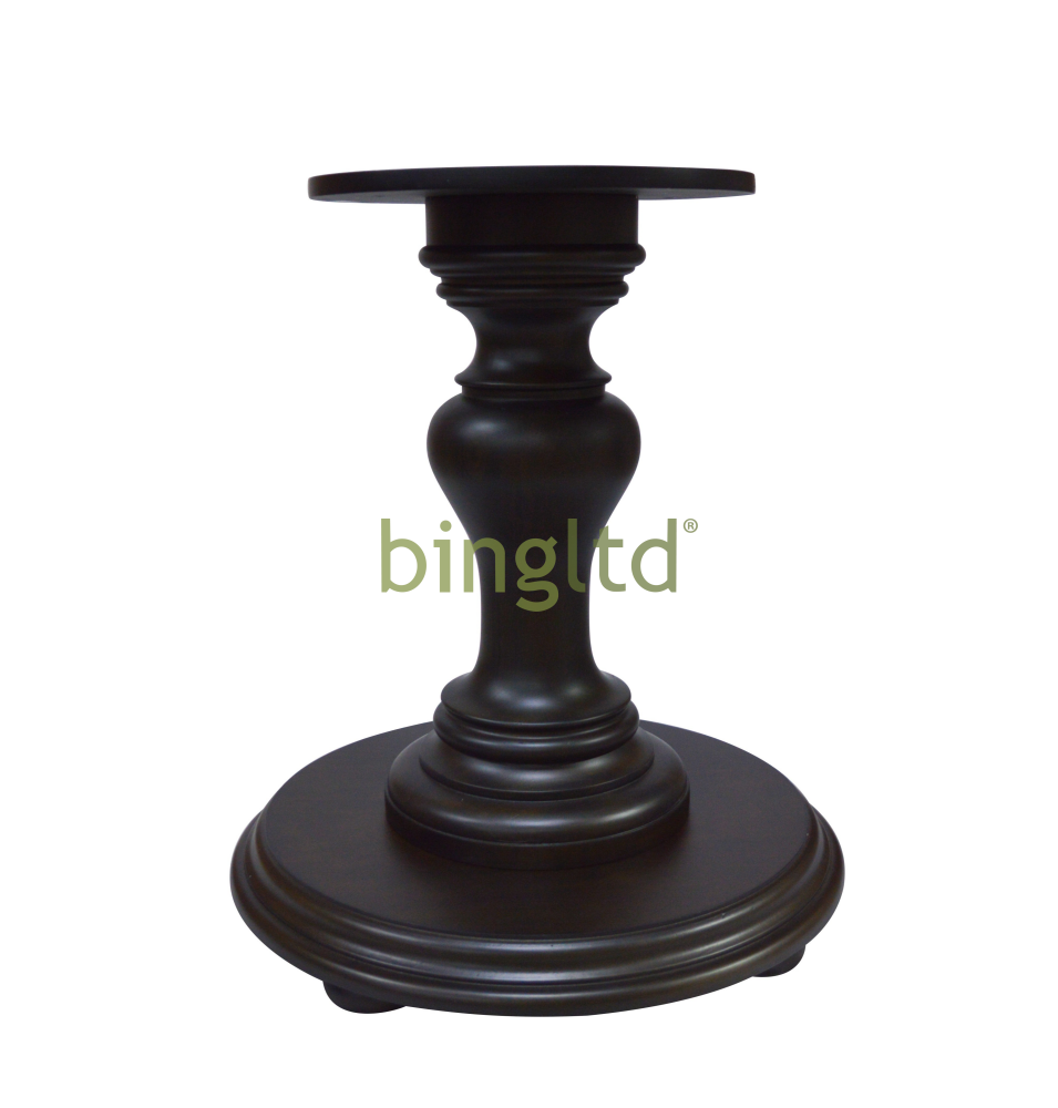 Bradford Round Pedestal Table Base (Wh-Bradford[Height]-Color) 29’ (Dining Height) / Brown Set Of 1
