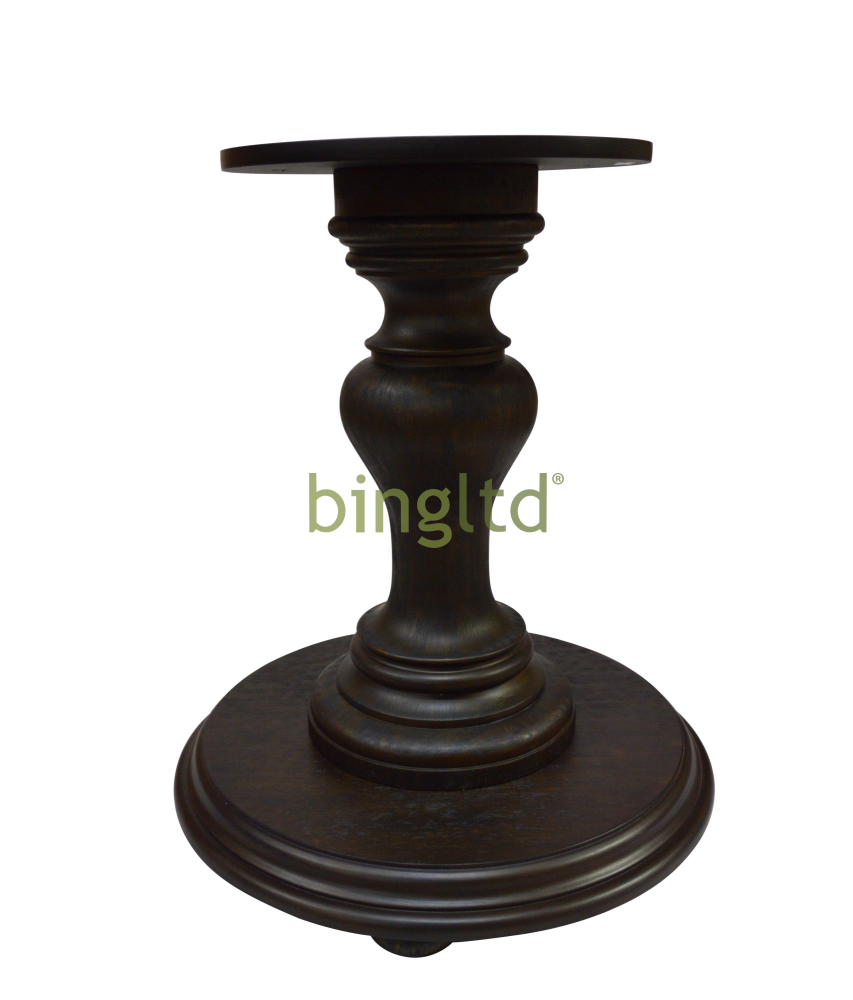 Bradford Round Pedestal Table Base (Wh-Bradford[Height]-Color) 29’ (Dining Height) / Brushed