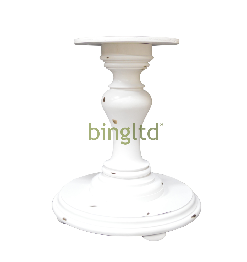 Bradford Round Pedestal Table Base (Wh-Bradford[Height]-Color) 29’ (Dining Height) / Distressed