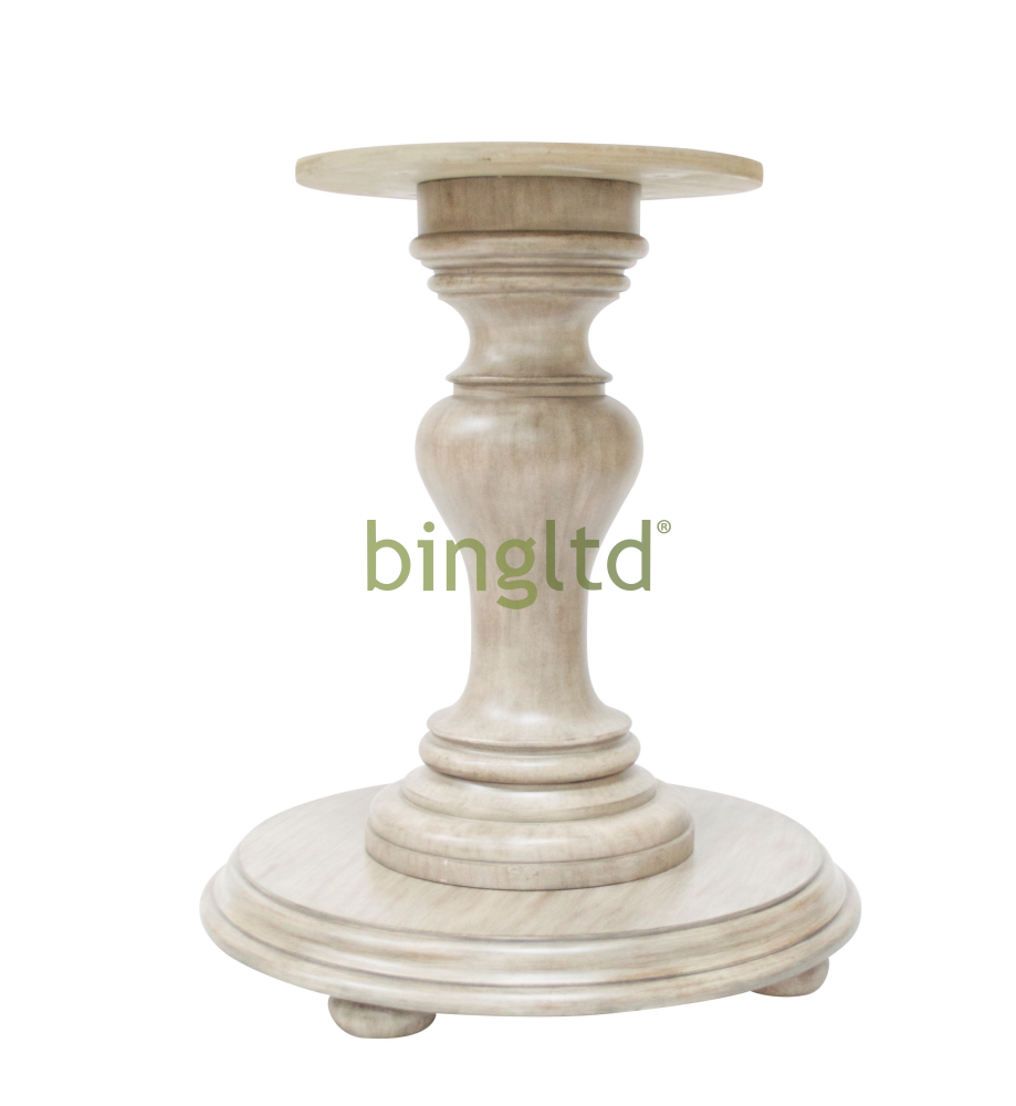 Bradford Round Pedestal Table Base (Wh-Bradford[Height]-Color) 29’ (Dining Height) / Driftwood