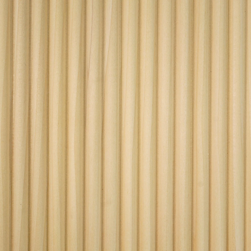 Bingltd - 48’ Long X 12’ Wide With 1’ Double Bead Slat Tambour Thin Poplar Unfinished 1 Pc