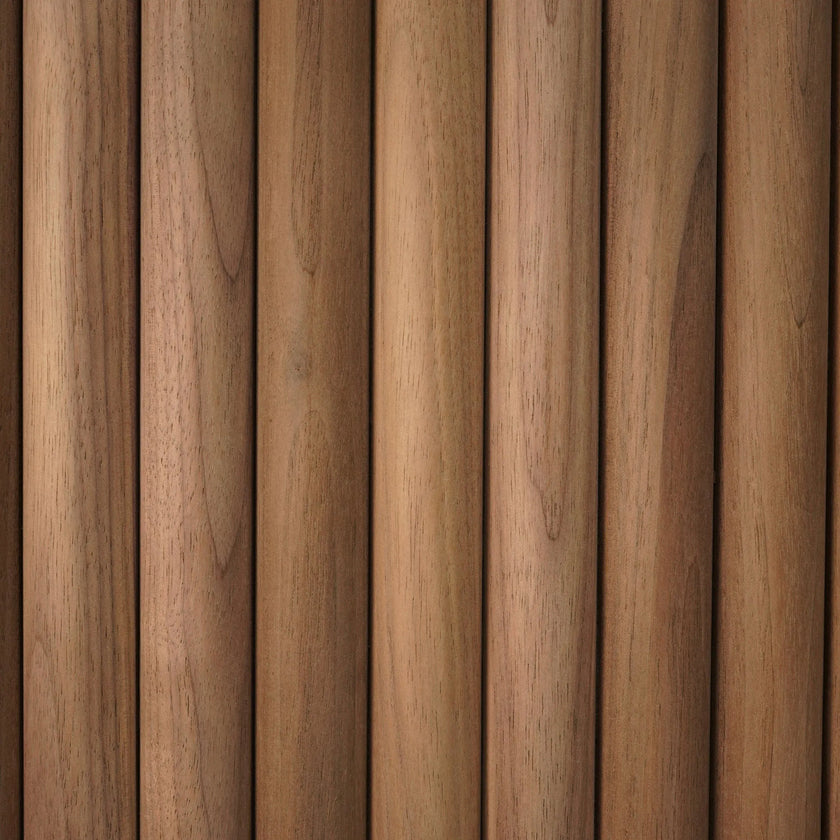 Bingltd - 48’ Long X 12’ Wide With 1’ Single Bead Tambour Walnut Unfinished 1 Pc