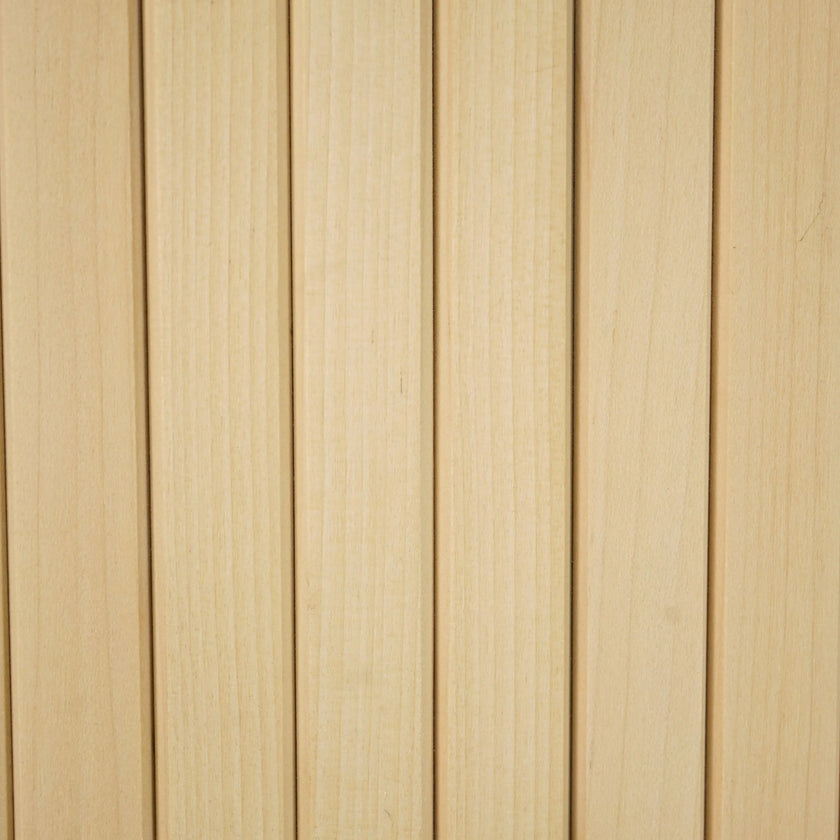 Bingltd - 48’ Long X 12’ Wide With 3/4’ Bevel Slat Tambour Thin Poplar Unfinished 1 Pc