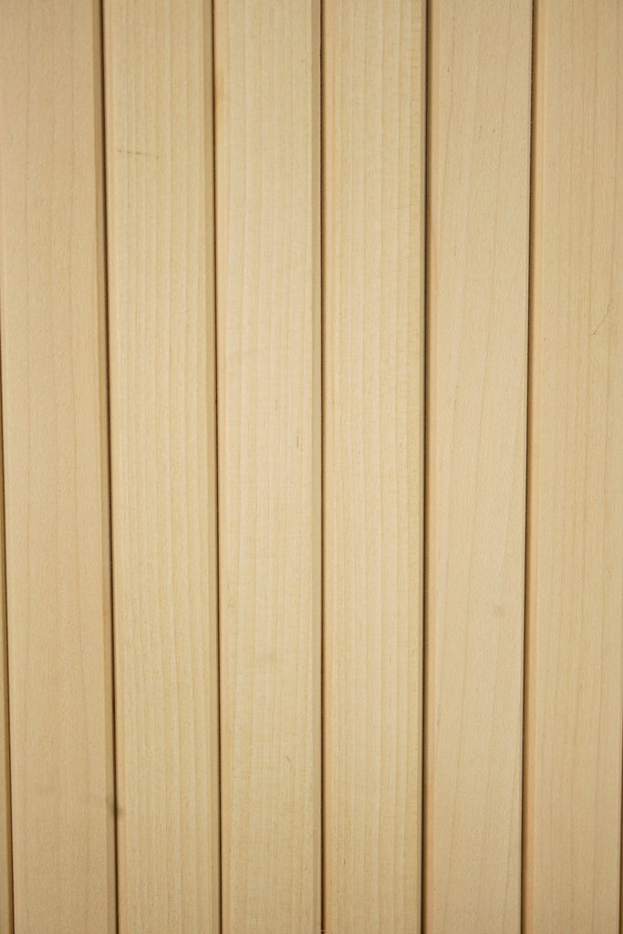 Bingltd - 48’ Long X 12’ Wide With 3/4’ Bevel Slat Tambour Thin Poplar Unfinished 1 Pc