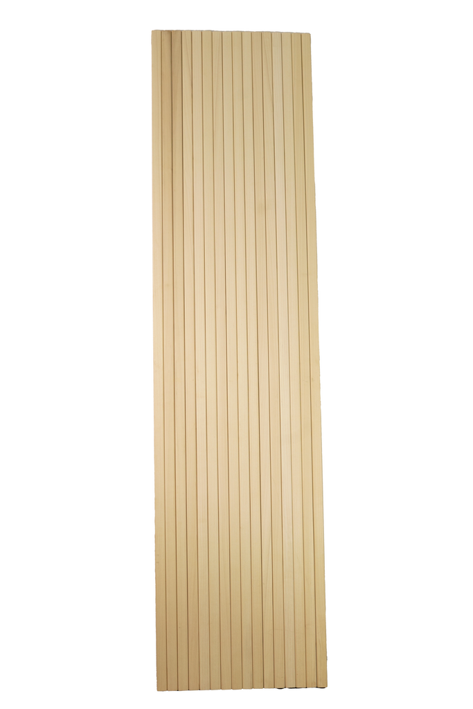 Bingltd - 48’ Long X 12’ Wide With 3/4’ Bevel Slat Tambour Thin Poplar Unfinished 1 Pc