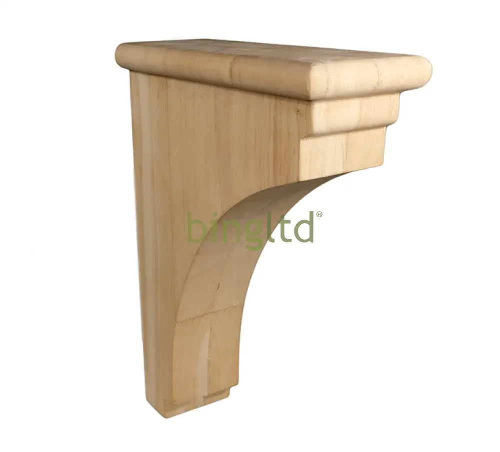12’ Corbel Rustic Solid Hardwood Bracket (C8) Unfinished / Box Of 12 Rubberwood Corbels & Brackets