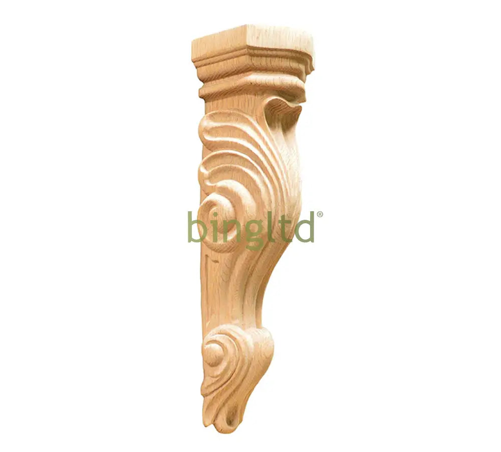 13’ Oak Carved Corbel (C37-Oak-Unf) Corbels & Brackets