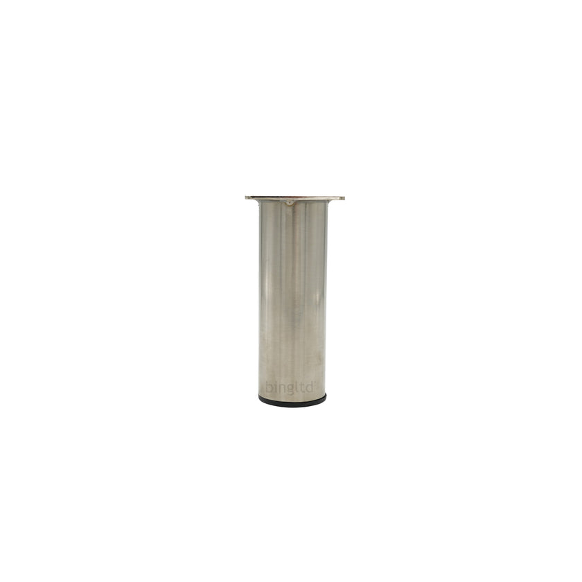 6” Nickel Cylindrical Metal Sofa Legs (ML-26-N)