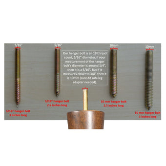 Bingltd - 5’ Unfinished Hardwood Sofa Legs (Cl400-5-Unf)