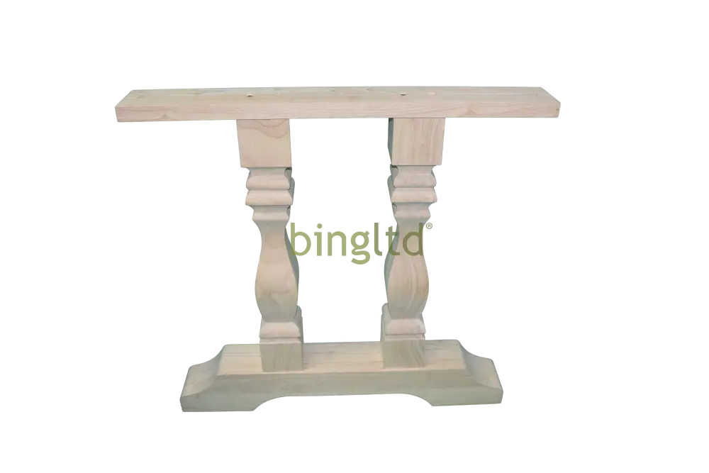 29’ Tall Philip Square Trestle Table Base (Pd-Tb2902-Rw-Unf) Pedestal