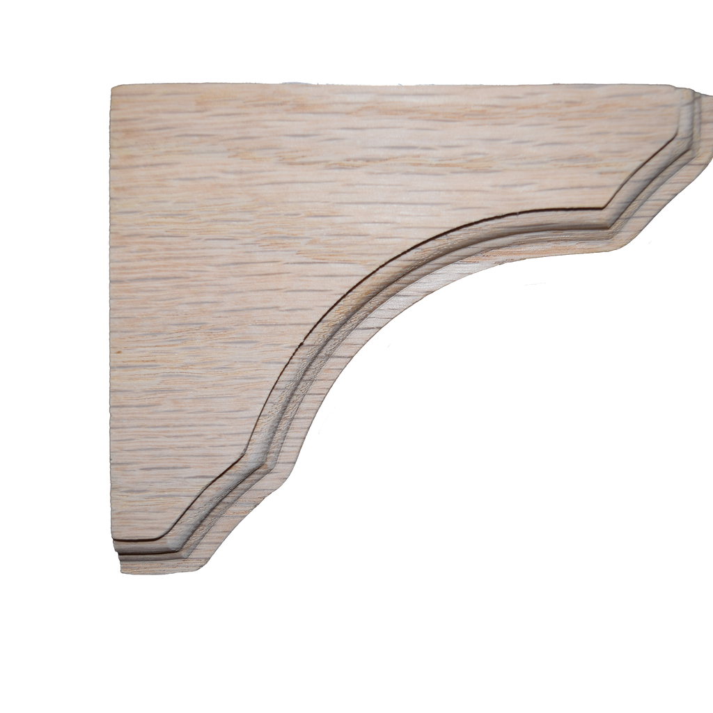 4 1/4’ Oak Shelf Support (Brk425-Oak-Unf) Corbels & Brackets