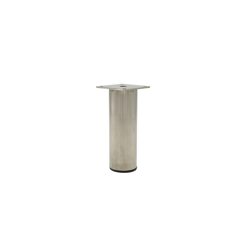 6” Nickel Cylindrical Metal Sofa Legs (ML-26-N)