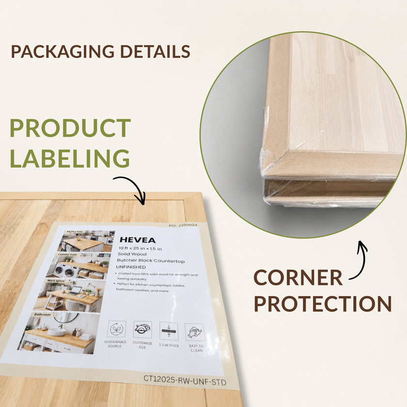 (DRAFT TEST) Unfinished Acacia Butcher Block Island and Countertop — 3 Options