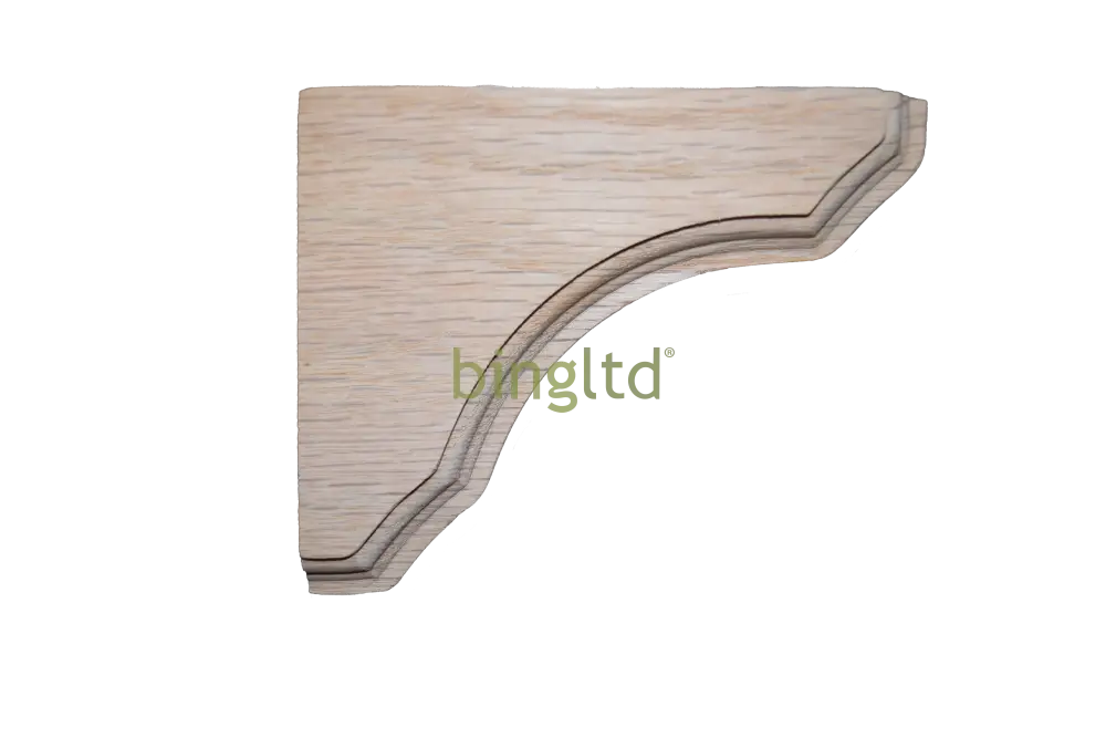 4 1/4’ Oak Shelf Support (Brk425-Oak-Unf) Corbels & Brackets