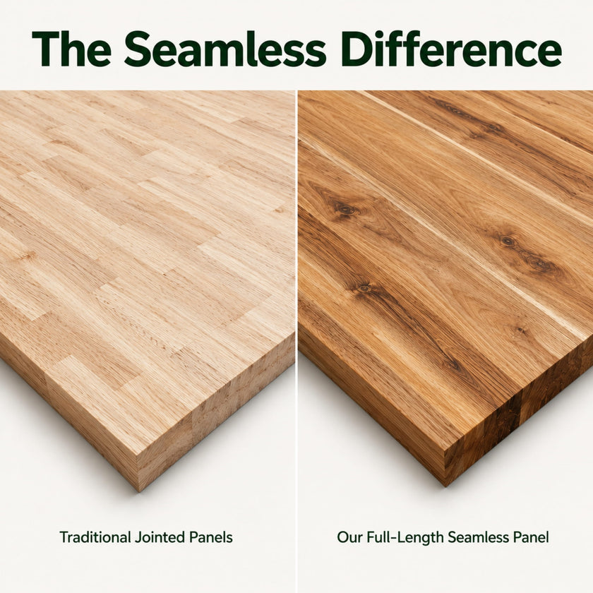 6 ft Full-Length Acacia Butcher Block Island Top (No Finger Joint)