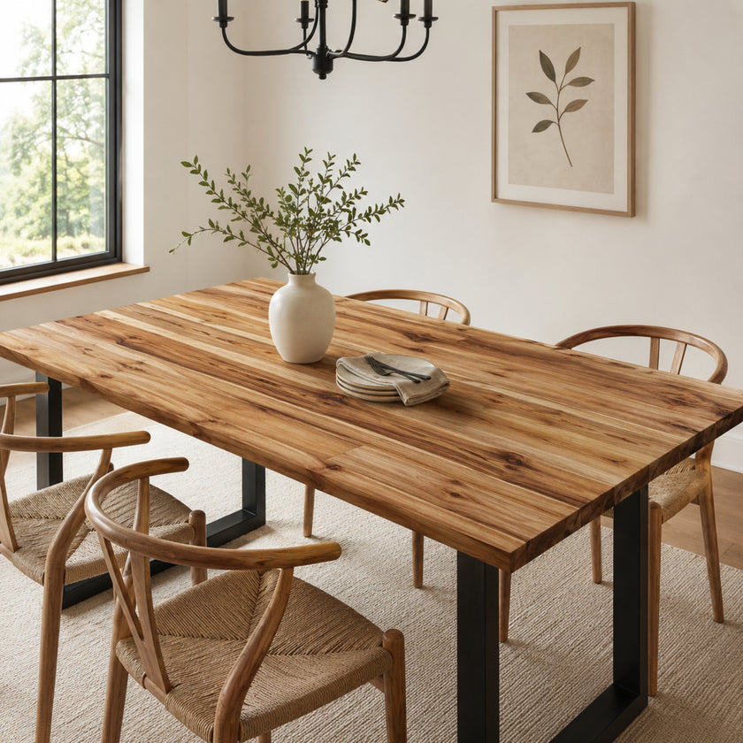 6 ft Full-Length Acacia Butcher Block Island Top (No Finger Joint)