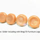 Bingltd - 7 1/8’ Tall Turned Dark Driftwood Sofa Legs(P2171-Rw-10Mm-261) Legs