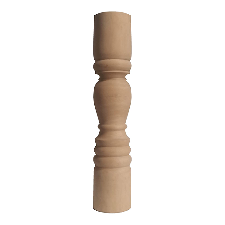 23’ Unfinished Hardwood Round Pedestal Post (Tl-580-Pedestal) / Box Of 1 Kitchen Posts