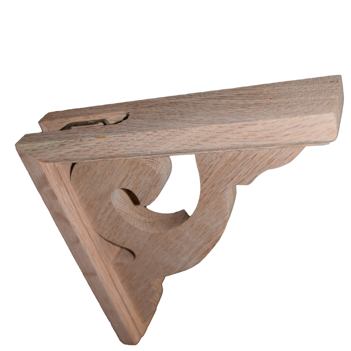 7’ Red Oak Scroll Shelf Bracket (Brk7S-Oak-Unf) Corbels & Brackets