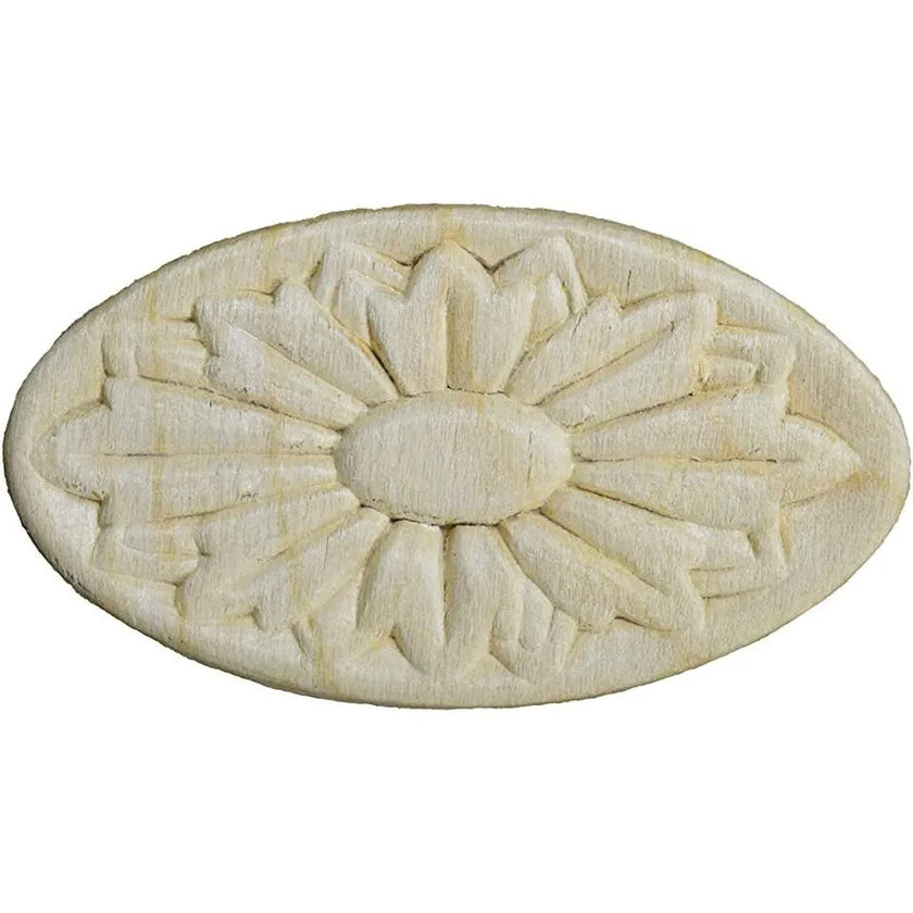 Bingltd - 3 Long Oval Maple Wood Carved Furniture Decoration Unfinished Set Of 5 (D266-Ma-Unf) Sofa