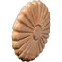 Bingltd - 3 3/8’ Long Round Alder Wood Flower Carved Furniture Decoration Unfinished Set Of 5