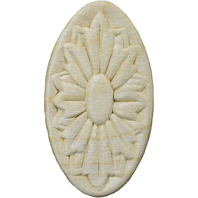 Bingltd - 3 Long Oval Maple Wood Carved Furniture Decoration Unfinished Set Of 5 (D266-Ma-Unf) Sofa