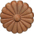 Bingltd - 2 1/4’ Long Round Beech Wood Flower Carved Furniture Decoration Unfinished Set Of 4