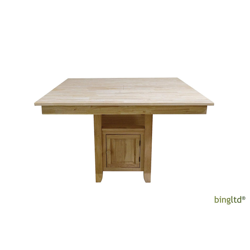 Bingltd - 54’ Long 36’ Tall Ember Gathering Table With Square Storage Base Unfinished