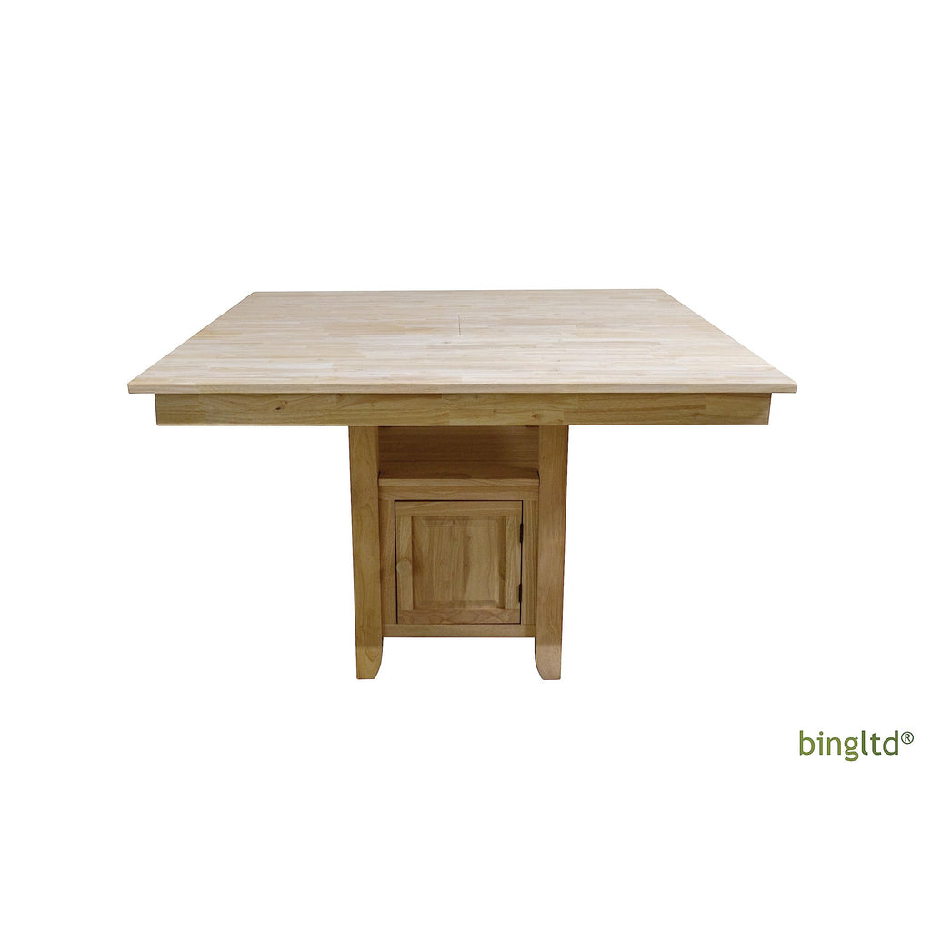 Bingltd - 54’ Long 36’ Tall Ember Gathering Table With Square Storage Base Unfinished