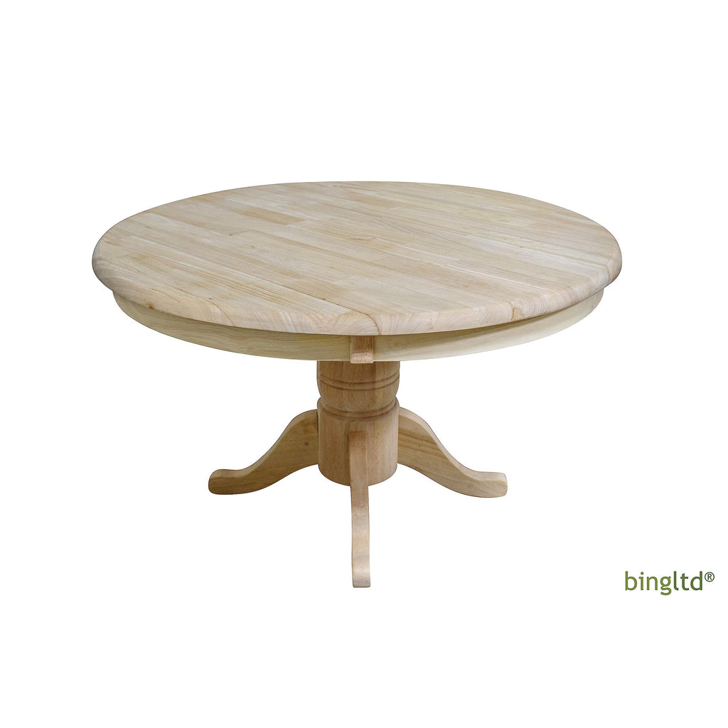 Bingltd - 19’ Tall Beckett Traditional Pedestal Coffee Table Unfinished Kitchen & Dining Room Tables