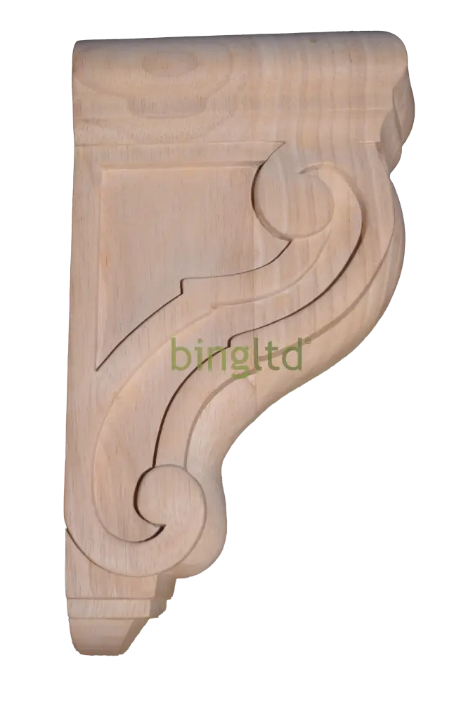 9 5/8’ Corbel Traditional Solid Rubberwood Bracket (C-Wc13-Rw) Unfinished / Box Of 8 Corbels &