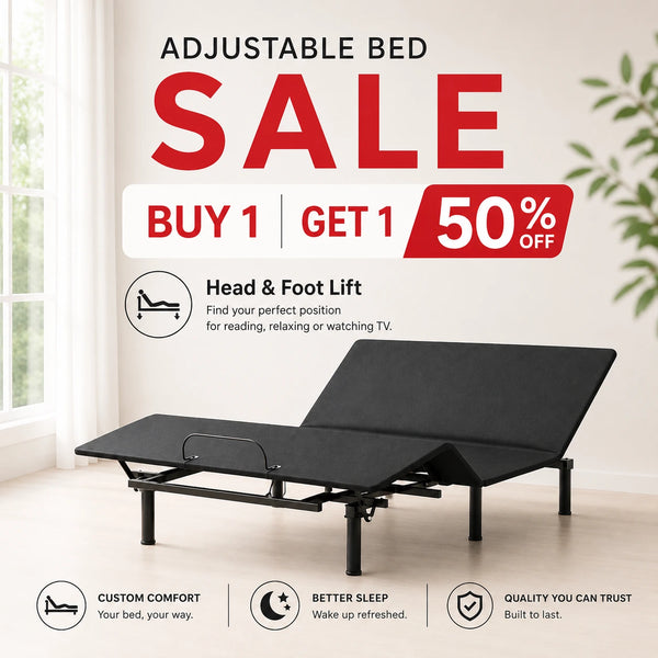 Adjustable Bed with wireless remote, Head & Foot 1