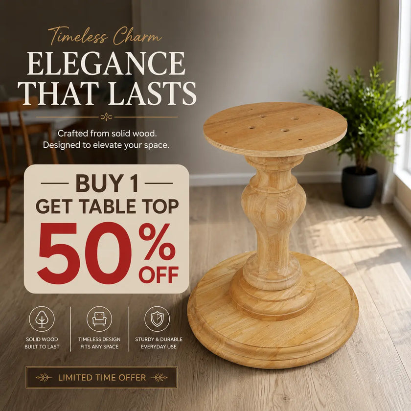 Bradford Round Pedestal Table Base 1
