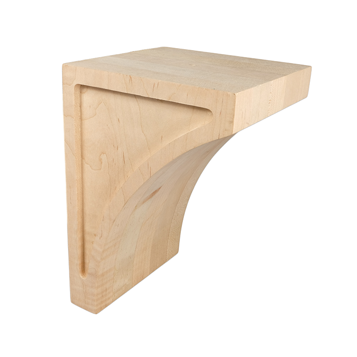 9’ Maple Contemporary Corbel (C131-Ma-Unf) Corbels & Brackets