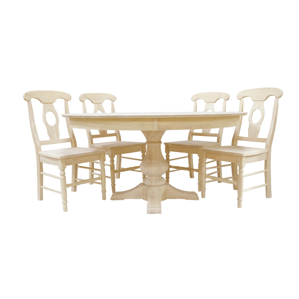 Bingltd - 30’ Tall Taylor Round Dining Table Set For Kitchen Room With 4 Built Chairs 48 Inch /