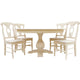 Bingltd - 30’ Tall Miller Round Dining Table Set For Kitchen Room With 4 Built Chairs 48 Inch /