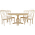 Bingltd - 30’ Tall Miller Round Dining Table Set For Kitchen Room With 6 Built Chairs 60 Inch /