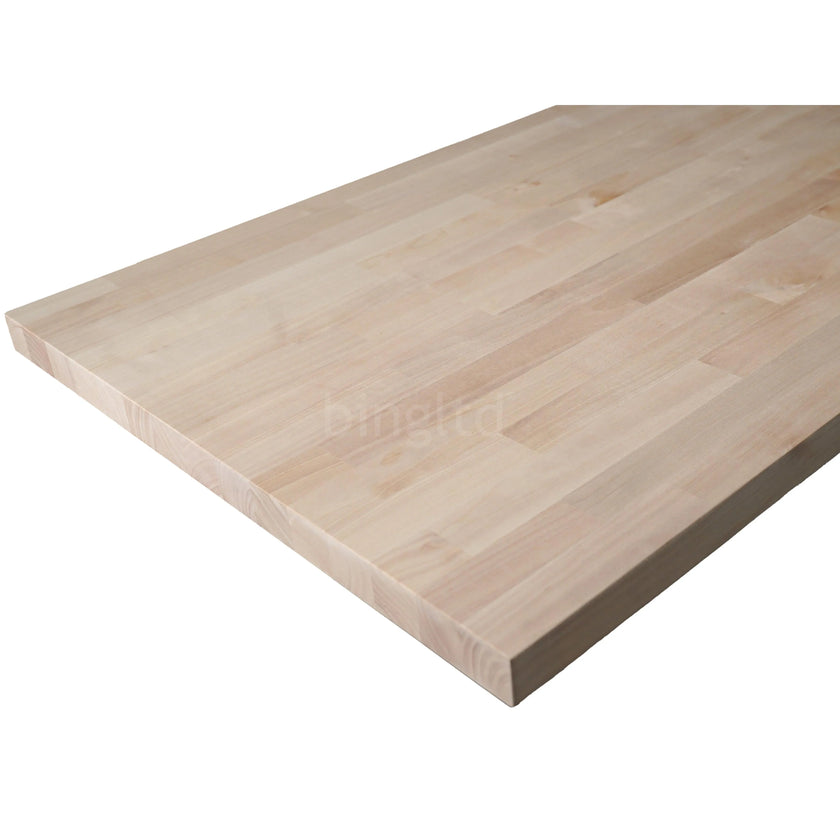 bingltd- Unfinished Birch Solid Wood Butcher Block Countertop With Square Edge