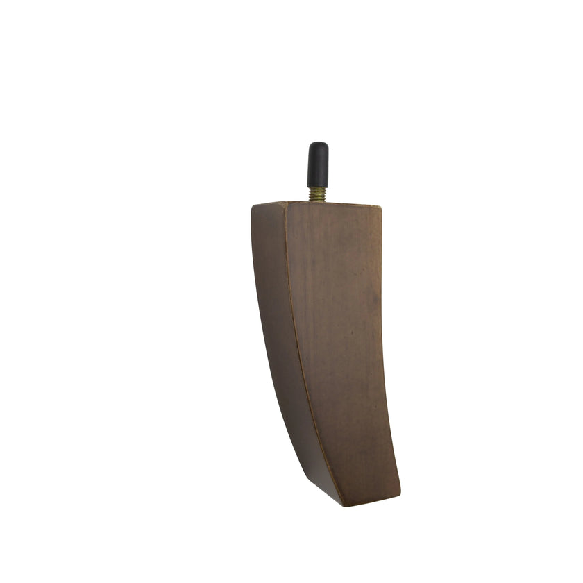 Bingltd - 6 1/2’ Tall Cow Horn Walnut Hardwood Sofa Leg Set Of 4 (Cw1861-Rw-10Mm-163) Legs