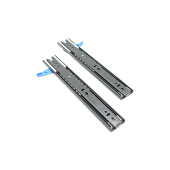 bingltd- Interlock Hardware 3-Section Full Extension Side Mount Black Drawer Slides, 150 LB Capacity Drawer Slide