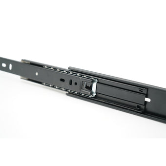 bingltd- Interlock Hardware 3-Section Full Extension Side Mount Black Drawer Slides, 150 LB Capacity Drawer Slide