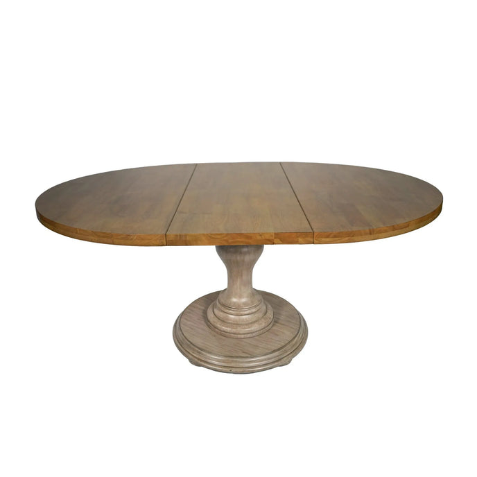 Bingltd- 48’ X To 66’ Extension 30’ Tall Bradford Driftwood Dining Table Wheat / Set Of 1