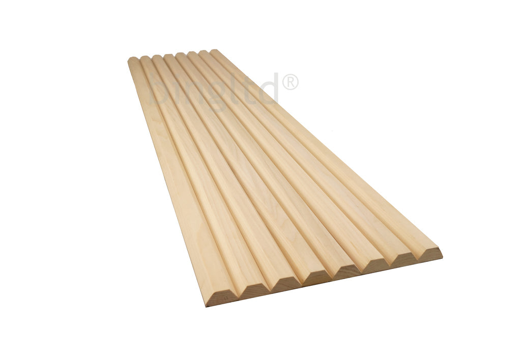 Bingltd - 48’’ Long X 12’’ Wide With 1 1/2’’ Bevel Slat Tambour Poplar Unfinished Pc