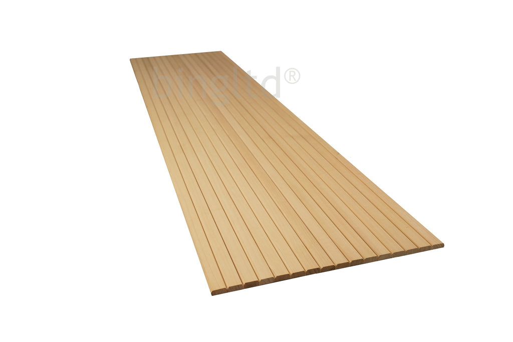 Bingltd - 48’’ Long X 12’’ Wide With 3/4’’ Bevel Slat Tambour Thin Poplar Unfinished 1